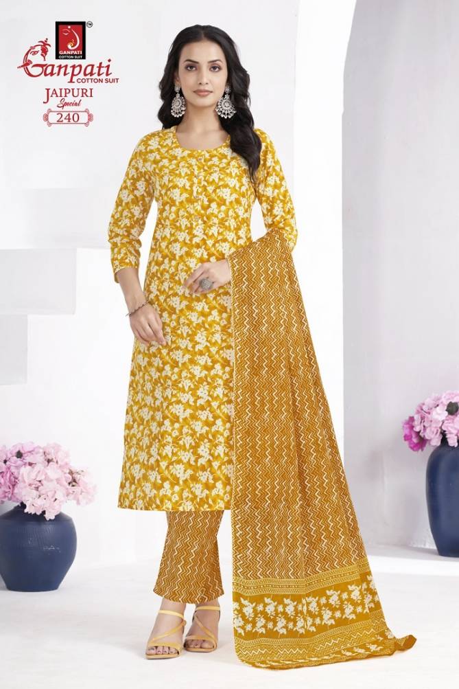 Jaipuri Special Vol 10 By Ganpati Pure Cotton Readymade Dress Wholesale Market In Surat With Price